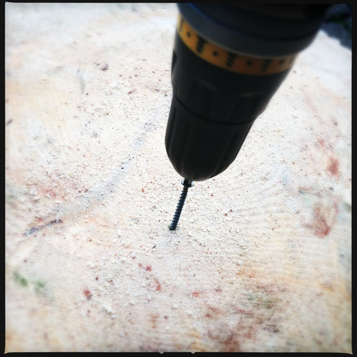 Screwing in deck screws Screwing in deck screws