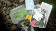 An opened geocache