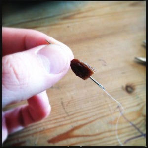 Threading horse hair Threading horse hair